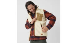 Fjallraven Vardag Pile Fleece Vest - Men's -Fjallraven opplanet fjallraven vardag pile fleece vest mens chalk white buckwheat brown 2xl f87073 113 232 xxl av 2